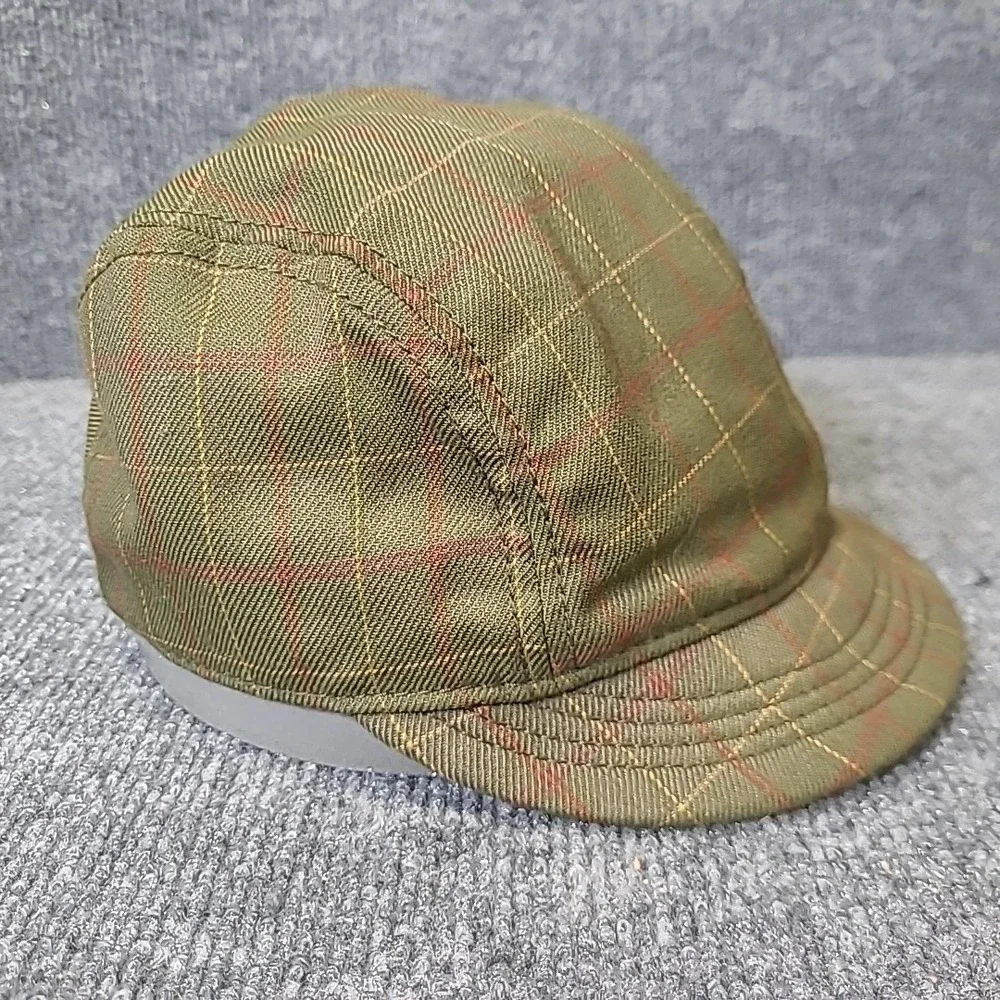 Goorin Bros Cap Hat Newsboy Small Green Plaid‎ Flat Cabby XS